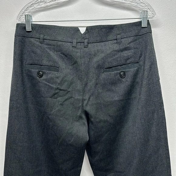 MaxMara Weekend Trouser Pants Relaxed Sport Wool Blend Pinstriped Gray Size 42 - Picture 6 of 10